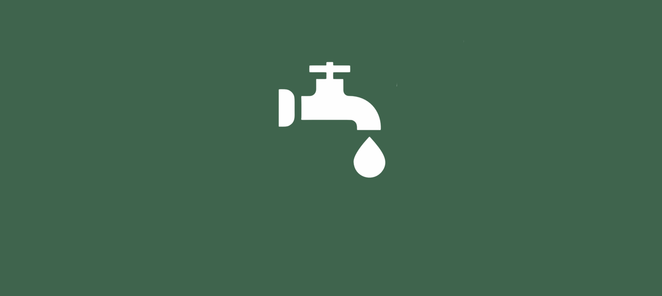 faucet and water icon on a green background